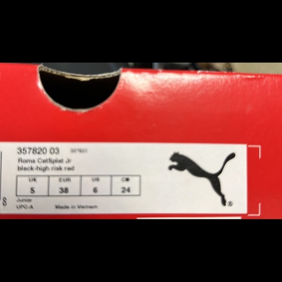 Puma Roma Catsplat Jr Black-High Risk Red - Picture 5 of 5